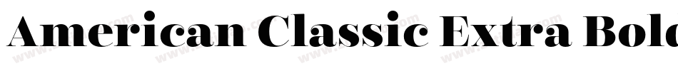 American Classic Extra Bold字体转换